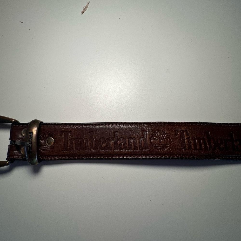 Vintage Timberland Brown Leather Belt - Picture 6 of 6